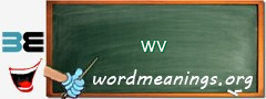 WordMeaning blackboard for wv